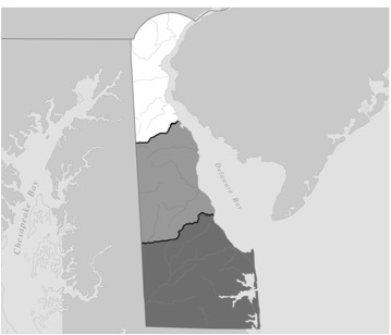 three lower counties of Pennsylvania
